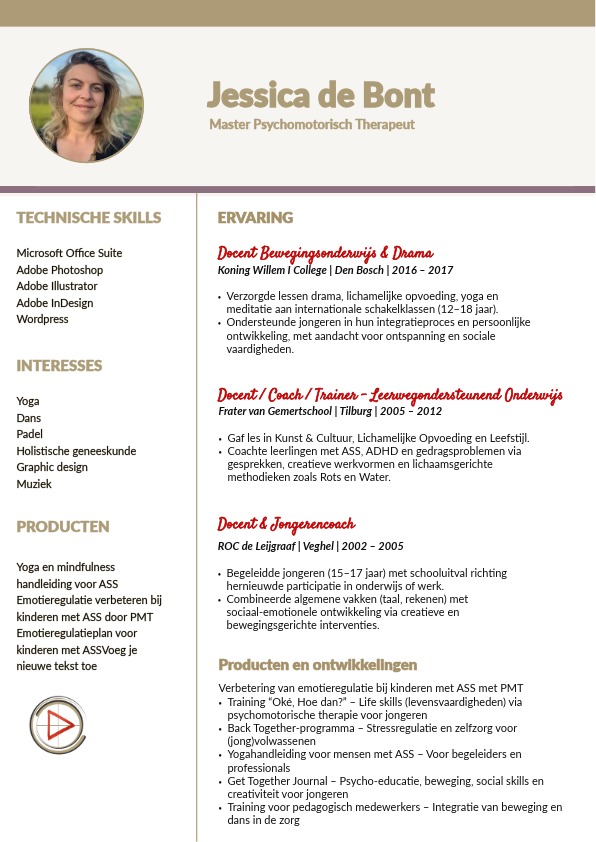 CV Jessica de Bont 2026-2